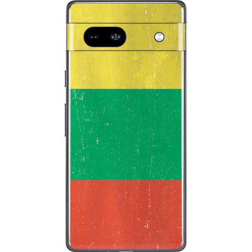 Lithuania Flag Distressed Google Pixel 7a Skin
